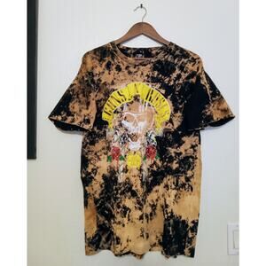 Guns N Roses Appetite for Destruction Bleach Tie Dye Graphic Rock T-Shirt SZ XL